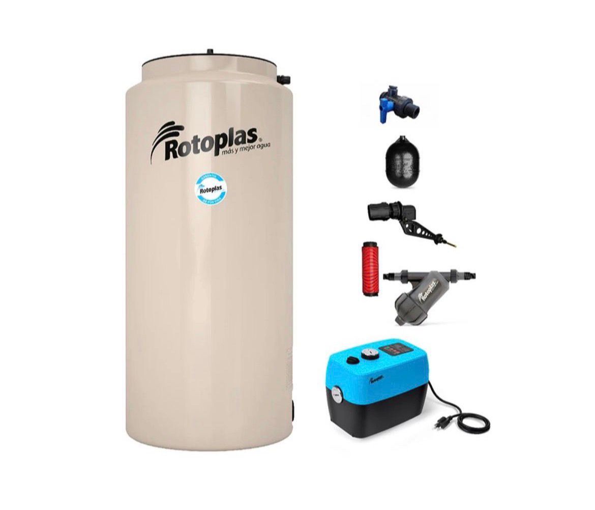 Tinaco Vertical con Bomba inteligente 500 L